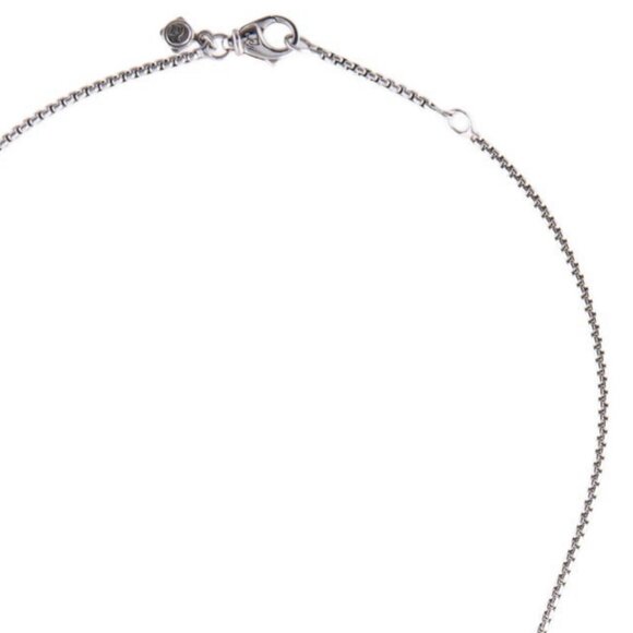 DAVID YURMAN DIAMOND 0.35CTW STERLING SILVER CROSSOVER CROSS PENDANT NECKLACE - Picture 6 of 9